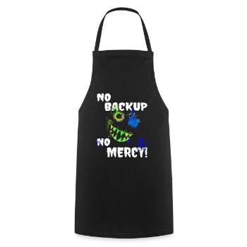 No Backup - No Mercy Administrator IT admin - Kochschürze - Schwarz - Vorne - AI Model Male 185 dark (185cm)