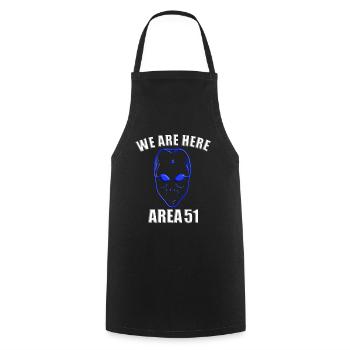 Alien UFO Alien Vaisseau Spatien Soucoupe - Tablier de cuisine - noir - Devant - AI Model Male 185 dark (185cm)