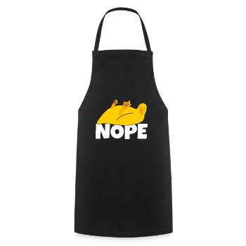 Lazy Duck Nope Not Today Lazy Lazy - Cooking Apron - black - Front - AI Model Male 185 dark (185cm)