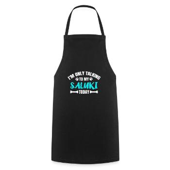 Saluki - Cooking Apron - black - Front - AI Model Male 185 dark (185cm)