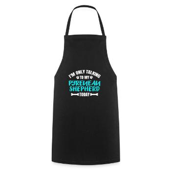 Pyrenean Shepherd Pyrenäenschäferhund - Cooking Apron - black - Front - AI Model Male 185 dark (185cm)