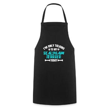 Sealyham Terrier - Cooking Apron - black - Front - AI Model Male 185 dark (185cm)