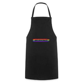 Queer Thinker - Cooking Apron - black - Front - AI Model Male 185 dark (185cm)