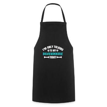 Boxerdoodle - Cooking Apron - black - Front - AI Model Male 185 dark (185cm)