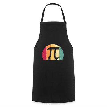 Pi Retro Vintage Math Teacher Mathematician - Cooking Apron - black - Front - AI Model Male 185 dark (185cm)