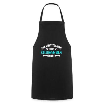 Chihuahua - Cooking Apron - black - Front - AI Model Male 185 dark (185cm)