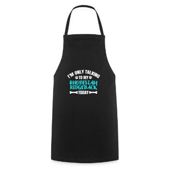Rhodesian Ridgeback - Cooking Apron - black - Front - AI Model Male 185 dark (185cm)