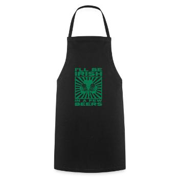 Bier Trinken Trinker Irland Irisch St Patricks Day - Kochschürze - Schwarz - Vorne - AI Model Male 185 dark (185cm)
