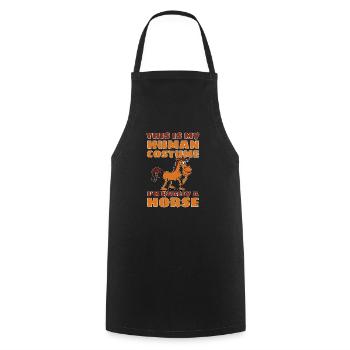 amoureux des chevaux fan de chevaux cheval costume de cheval - Tablier de cuisine - noir - Devant - AI Model Male 185 dark (185cm)