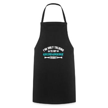 Goldendoodle - Cooking Apron - black - Front - AI Model Male 185 dark (185cm)