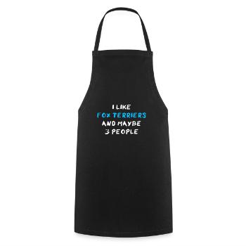 Fox Terrier Foxterrier - Cooking Apron - black - Front - AI Model Male 185 dark (185cm)