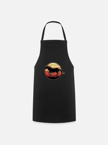 Cheval Rétro Galop - Tablier de cuisine - noir