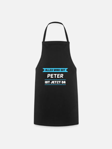 Peter Name Design für stolze Peter - Kochschürze - Schwarz