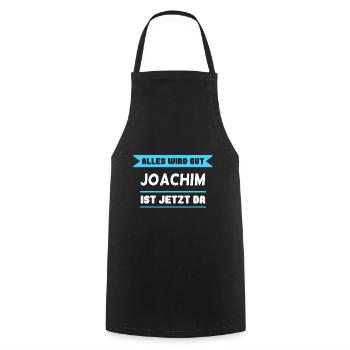 Joachim Name Design für stolze Joachims - Kochschürze - Schwarz - Vorne - AI Model Male 185 dark (185cm)