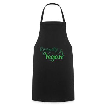Veganes Pflanzendesign für stolze Veganer - Kochschürze - Schwarz - Vorne - AI Model Male 185 dark (185cm)