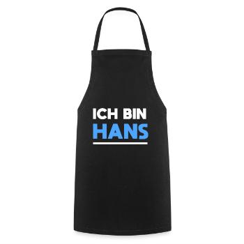 Hans Name Spruch für stolze Hans - Kochschürze - Schwarz - Vorne - AI Model Male 185 dark (185cm)
