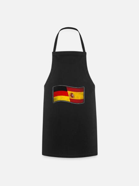 Spanien Design für stolze Deutsch-Spanier - Kochschürze - Schwarz