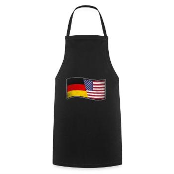 USA Design für stolze Deutsch-Amerikaner - Kochschürze - Schwarz - Vorne - AI Model Male 185 dark (185cm)