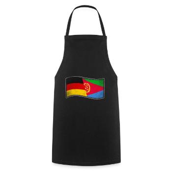 Eritrea Design für stolze Deutsch-Eritreer - Kochschürze - Schwarz - Vorne - AI Model Male 185 dark (185cm)