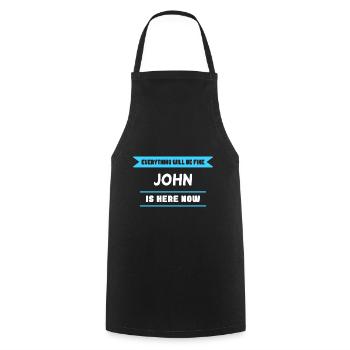 John Name Saying für stolze Johns - Kochschürze - Schwarz - Vorne - AI Model Male 185 dark (185cm)