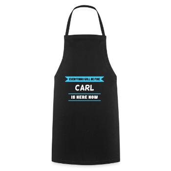 Carl Name Saying für stolze Carls - Kochschürze - Schwarz - Vorne - AI Model Male 185 dark (185cm)