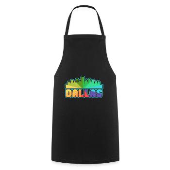 Dallas Colorful skyline design for proud Dallasites - Cooking Apron - black - Front - AI Model Male 185 dark (185cm)