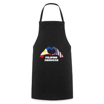 Love Hand Design für stolze amerikanische Pinoys - Kochschürze - Schwarz - Vorne - AI Model Male 185 dark (185cm)