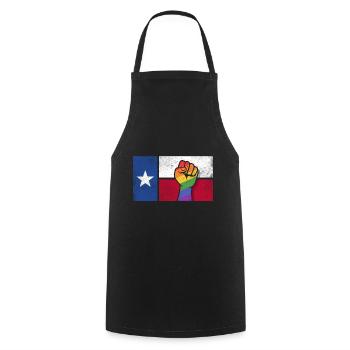 Texas Pride fist design for proud LGBT+ Texans - Cooking Apron - black - Front - AI Model Male 185 dark (185cm)