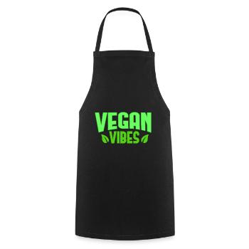 Conception de vibrations végétaliennes pour les fiers végétaliens - Tablier de cuisine - noir - Devant - AI Model Male 185 dark (185cm)