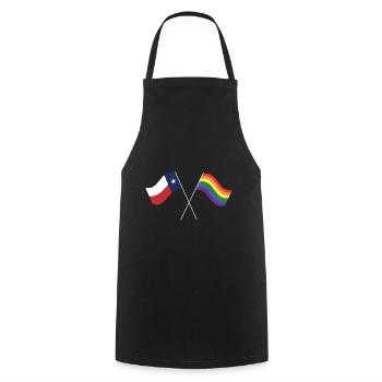 Flaggen des Stolzes Texas Design für stolze LGBT+ - Kochschürze - Schwarz - Vorne - AI Model Male 185 dark (185cm)