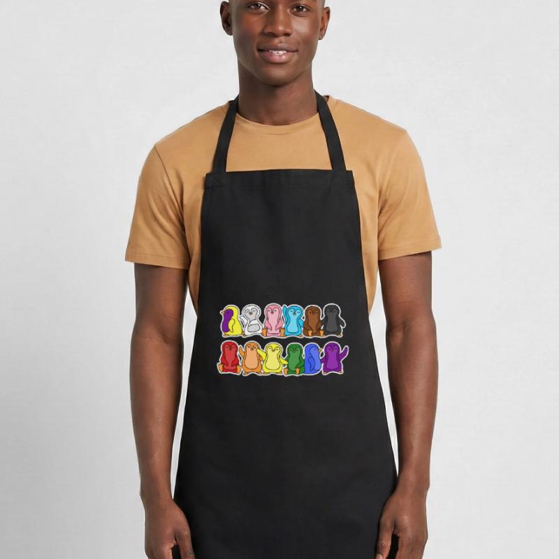 Fierté Progrès Flag Penguins Egalité Tablier de cuisine