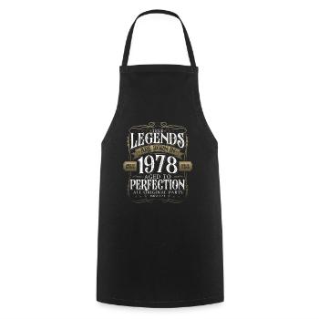 Légende 1978 44ème Anniversaire Cadeau Hommes Drôle - Tablier de cuisine - noir - Devant - AI Model Male 185 dark (185cm)