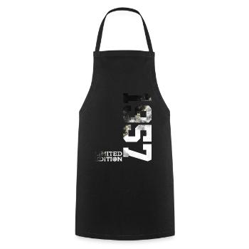 69E ANNIVERSAIRE ÉDITION LIMITÉE 1957 - Tablier de cuisine - noir - Devant - AI Model Male 185 dark (185cm)