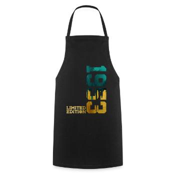 73RD BIRTHDAY LIMITED EDITION 1953 - Cooking Apron - black - Front - AI Model Male 185 dark (185cm)