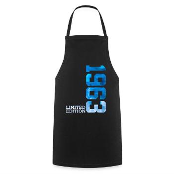 63RD BIRTHDAY LIMITED EDITION 1963 - Cooking Apron - black - Front - AI Model Male 185 dark (185cm)