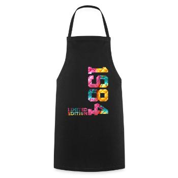 42ND BIRTHDAY LIMITED EDITION 1984 - Cooking Apron - black - Front - AI Model Male 185 dark (185cm)