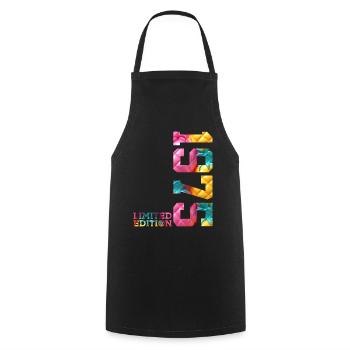 51E ANNIVERSAIRE ÉDITION LIMITÉE 1975 - Tablier de cuisine - noir - Devant - AI Model Male 185 dark (185cm)