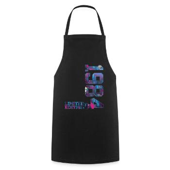 42ND BIRTHDAY 42 YEARS LIMITED EDITION 1984 - Cooking Apron - black - Front - AI Model Male 185 dark (185cm)