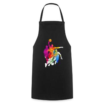 BASKET-BALL - Tablier de cuisine - noir - Devant - AI Model Male 185 dark (185cm)