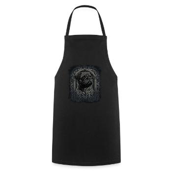 Petit carlin - Tablier de cuisine - noir - Devant - AI Model Male 185 dark (185cm)