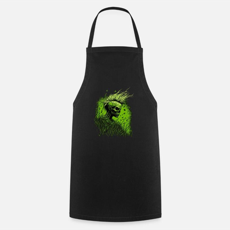 Horror Punk Zombie Mohawk - Cooking Apron - black