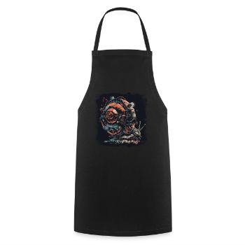 Crinchy Schnecke - Kochschürze - Schwarz - Vorne - AI Model Male 185 dark (185cm)