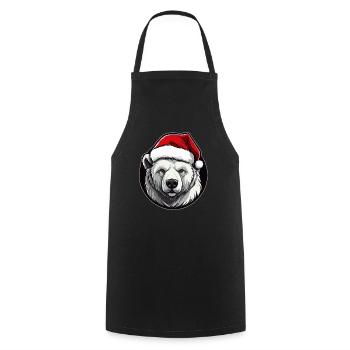 Noël de l’ours polaire - Tablier de cuisine - noir - Devant - AI Model Male 185 dark (185cm)