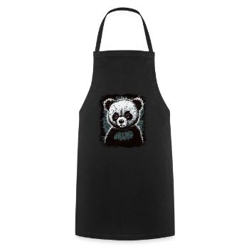 Trauriger Panda - Kochschürze - Schwarz - Vorne - AI Model Male 185 dark (185cm)