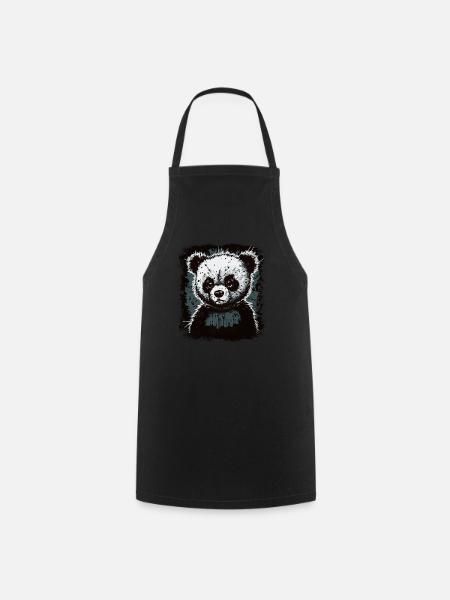 Trauriger Panda - Kochschürze - Schwarz