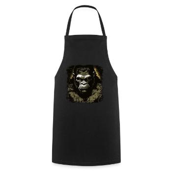Gorilla - Kochschürze - Schwarz - Vorne - AI Model Male 185 dark (185cm)