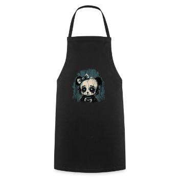 Triste Gothique Panda Fille - Tablier de cuisine - noir - Devant - AI Model Male 185 dark (185cm)
