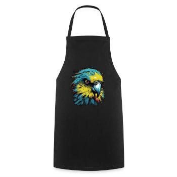 Budgerigar - Cooking Apron - black - Front - AI Model Male 185 dark (185cm)