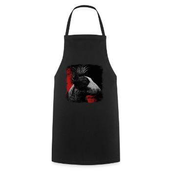 Punk Rock Bull Terrier - Tablier de cuisine - noir - Devant - AI Model Male 185 dark (185cm)
