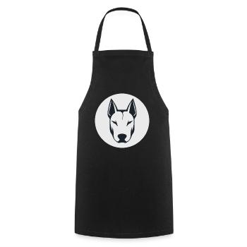 Bull terrier - Tablier de cuisine - noir - Devant - AI Model Male 185 dark (185cm)